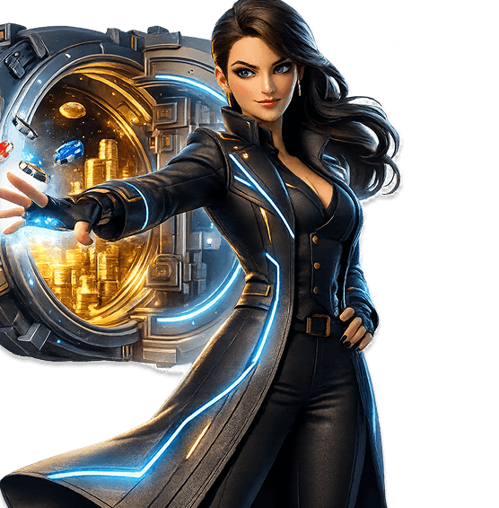 Sorceress character on the left side of the hero